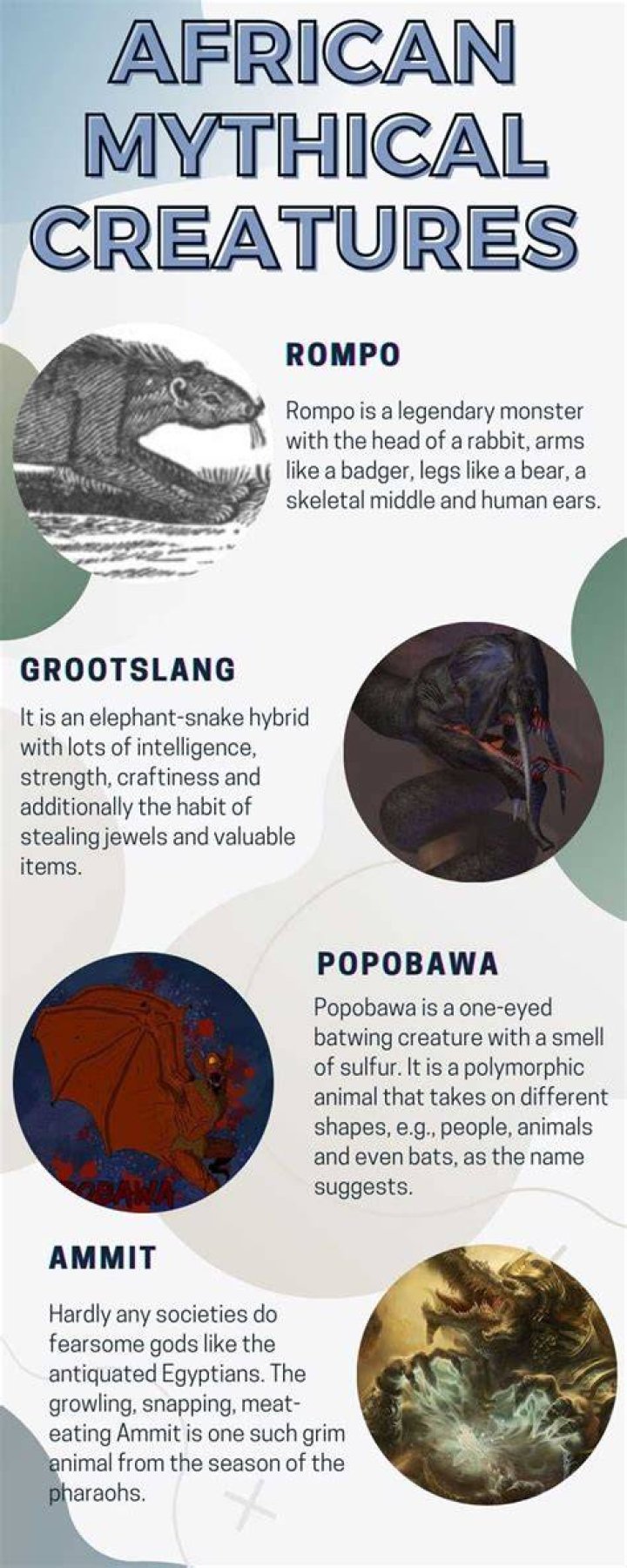 12 African mythical creatures and their legends, folklore Tuko.co.ke