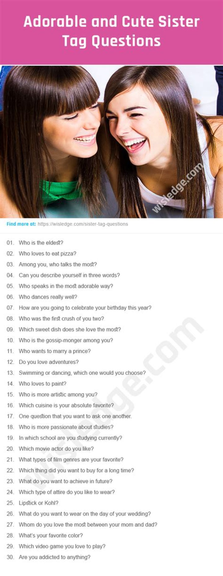 200+ Sister Tag Questions for Your Lovely Sibling Wisledge Youtube