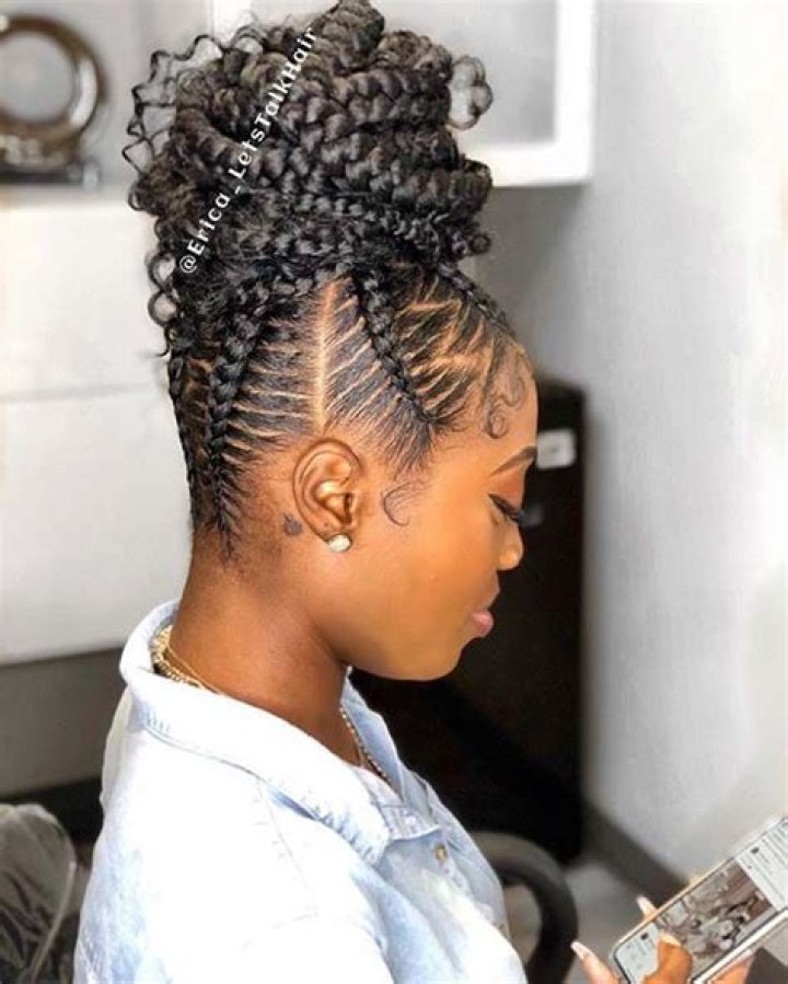 23 Braided Bun Hairstyles for Black Hair Kids braided hairstyles