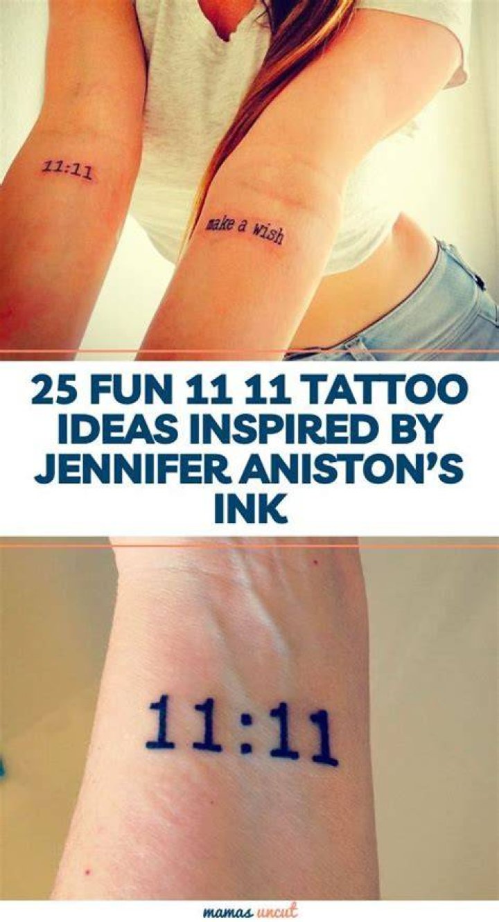 25 Fun 11 11 Tattoo Ideas Inspired By Jennifer Aniston's Ink 11 11