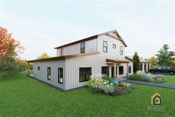 2Story 3Bedroom Barndominium Duplex with 5 Garage Bays and a Ground