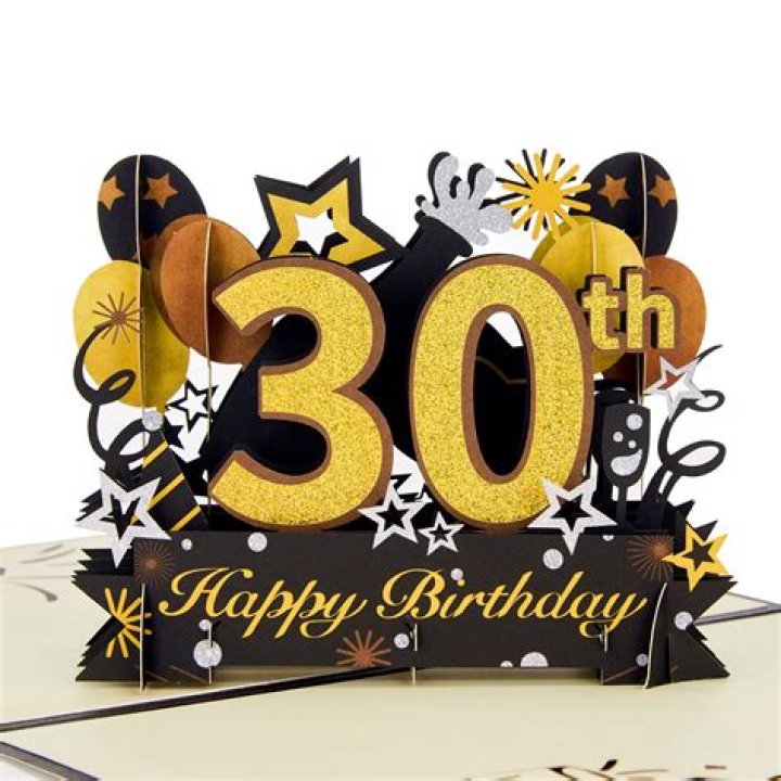 30th Birthday Card Happy 30th Birthday Thirty Today Card Etsy UK