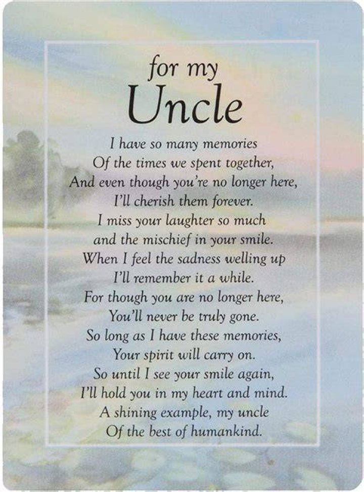 40+ Funeral Poems for a Beloved Uncle Funeral poems, Funeral quotes