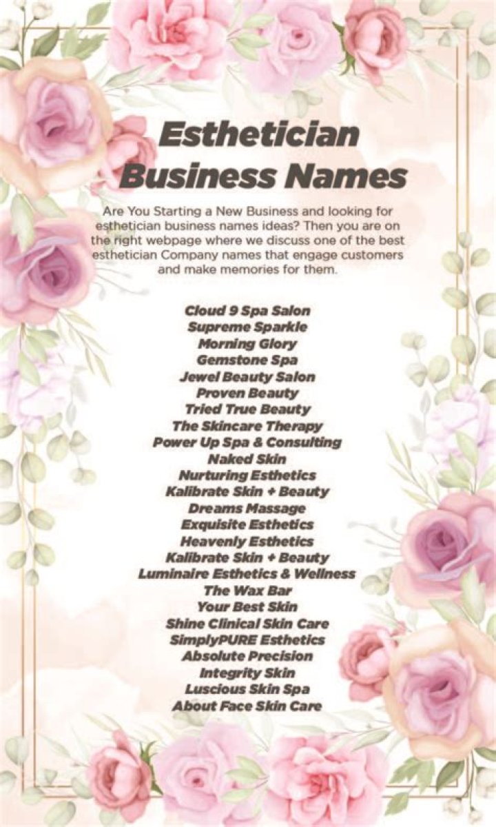 411+ New Esthetician business names Ideas To Attract Customers.