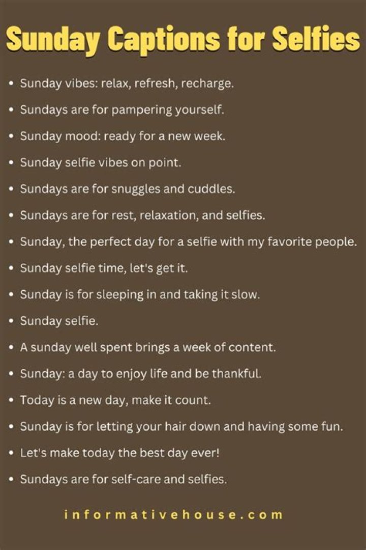 50 Selfie Sunday Captions Caption Guy