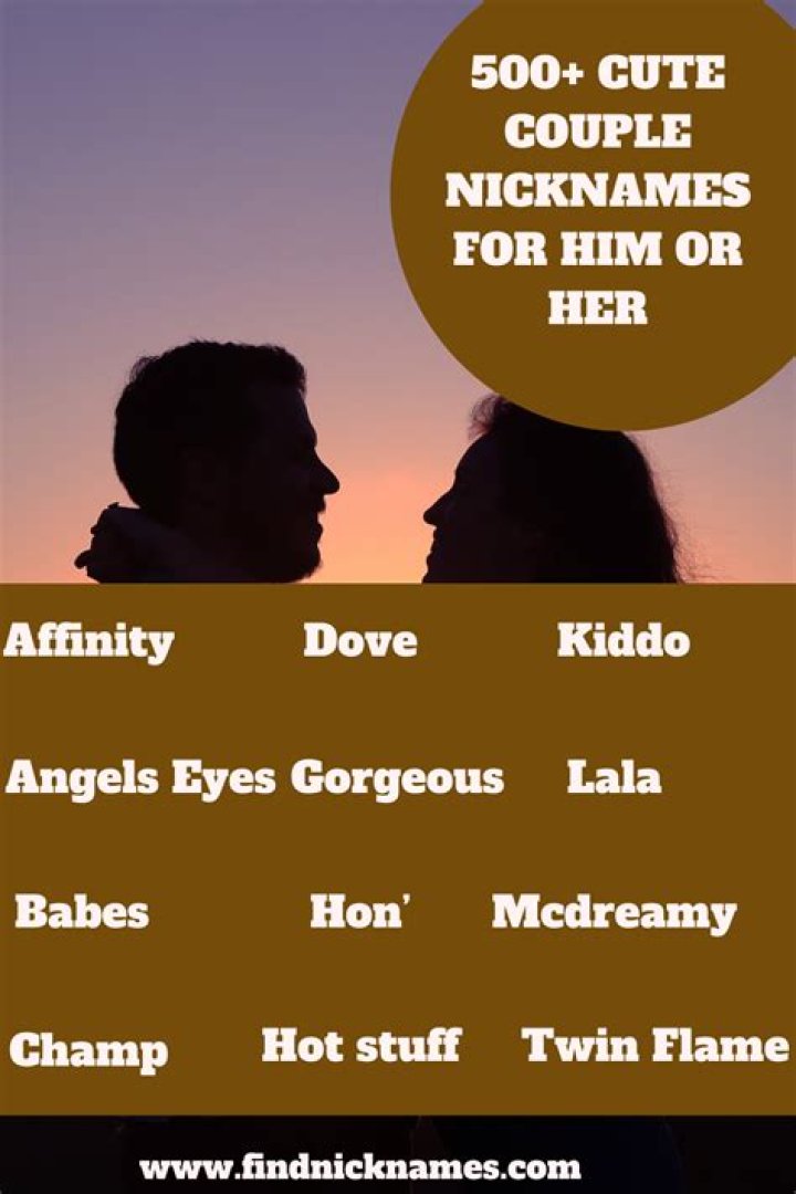 500+ Cute Couple Nicknames for Him or Her &mdash; Find Nicknames Cute