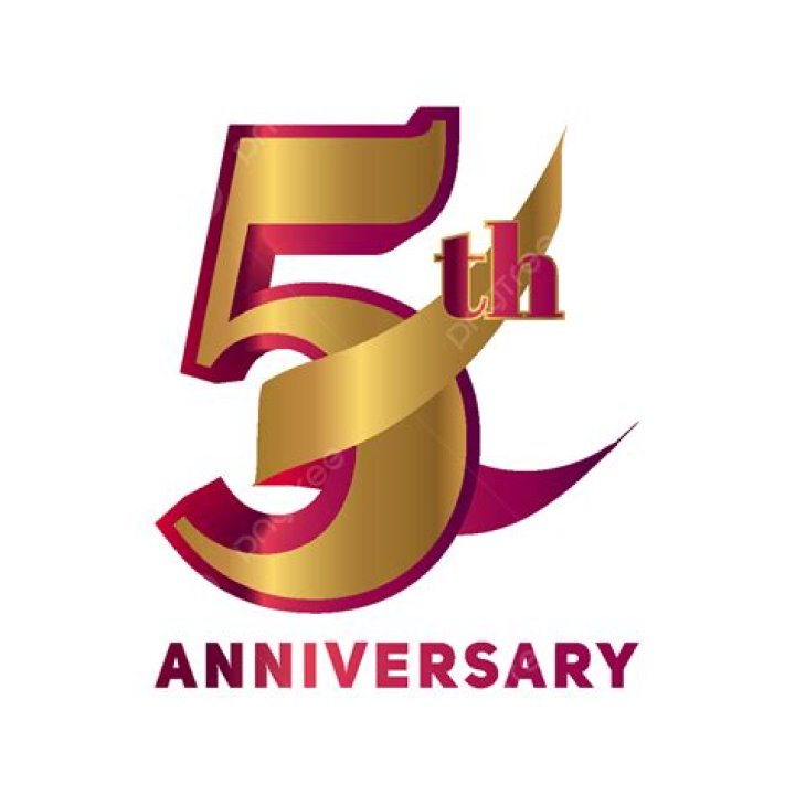 5th Anniversary Vector Hd PNG Images, 5th Anniversary, 5th Anniversary