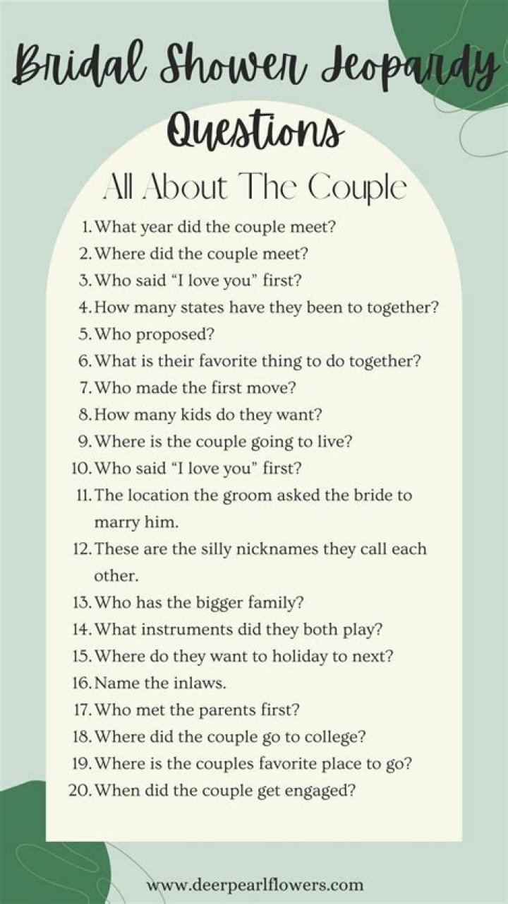 Account Suspended Bridal shower questions, Bridal shower question