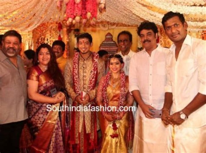 Actor Vishal sister Aishwarya Wedding Reception Stills