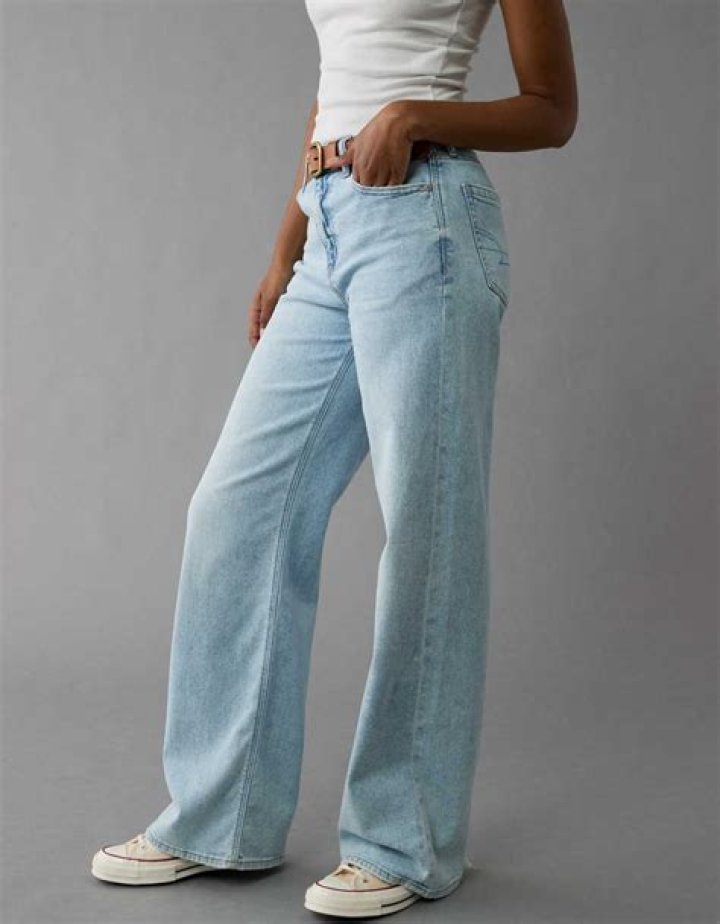 AE Dreamy Drape Stretch Super HighWaisted Cargo Baggy WideLeg Pant