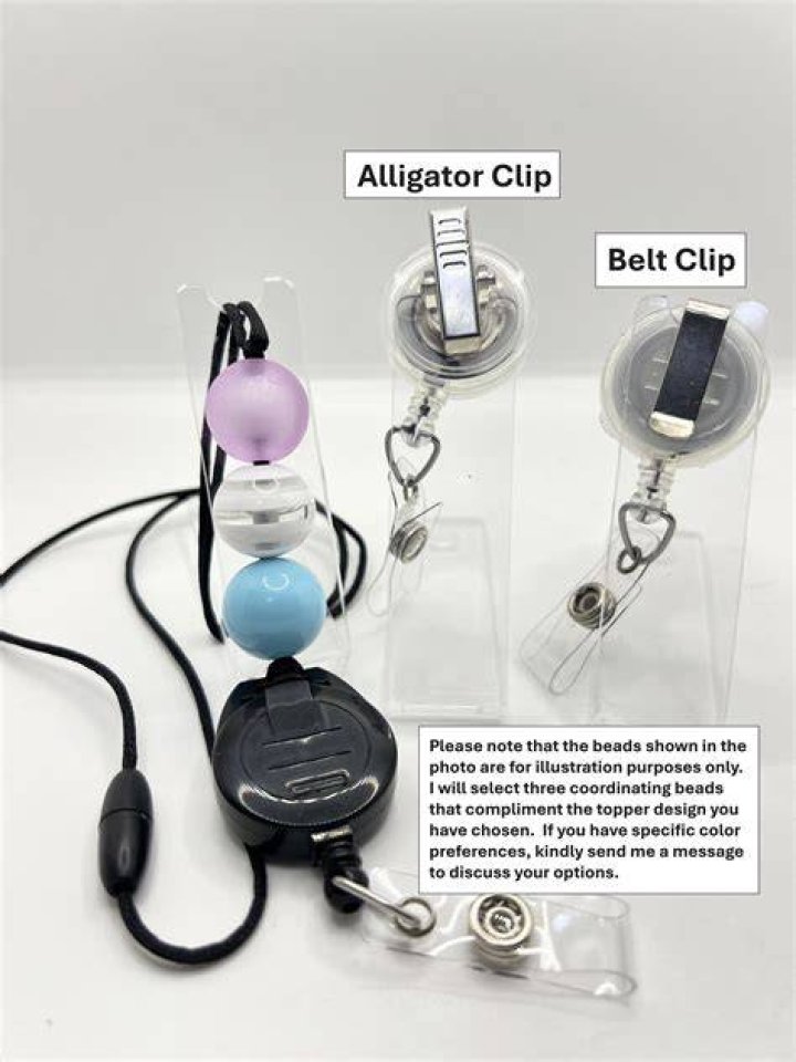 Alligator Clip OR Belt Clip Badge Reel ONLY