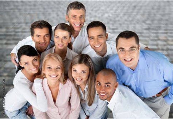 an image of some people doing different things in the same place with