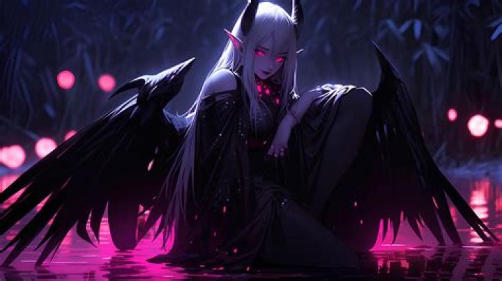 Anime Girl Demon Fantasy Girl, Anime Art Fantasy, Fantasy Artwork, Dark