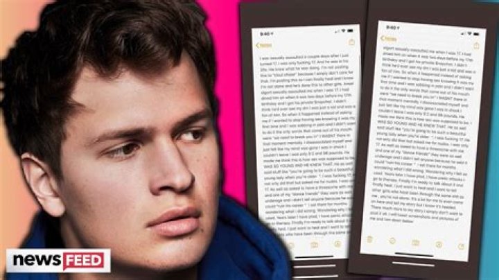 Ansel Elgort Responds to Sexual Assault Allegations