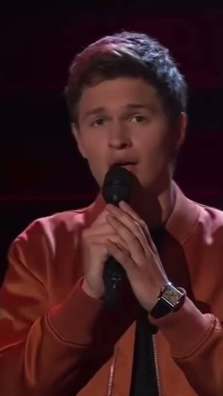 Ansel Elgort singing Easy YouTube
