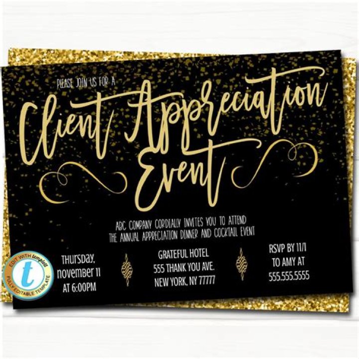 Appreciation Invitation Corporate Event Party Grateful For Etsy