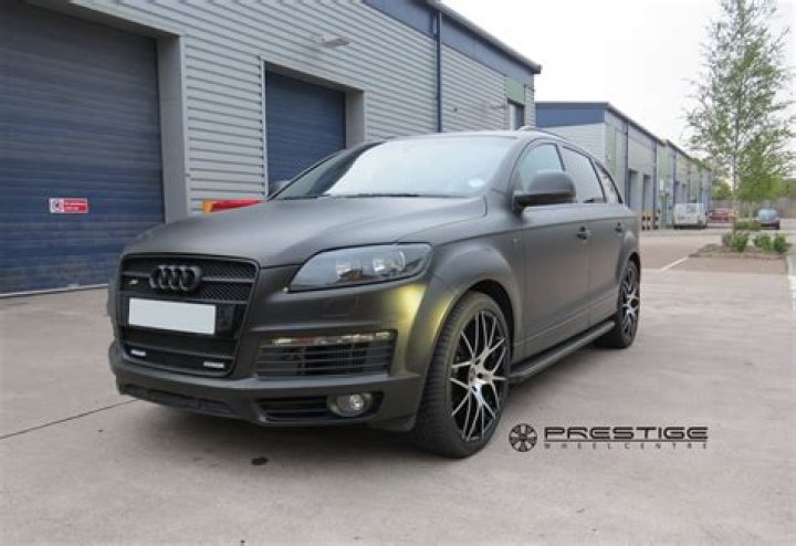 Audi Q7 Satin Black vinyl wrap installed by certified wrap&hellip; Flickr