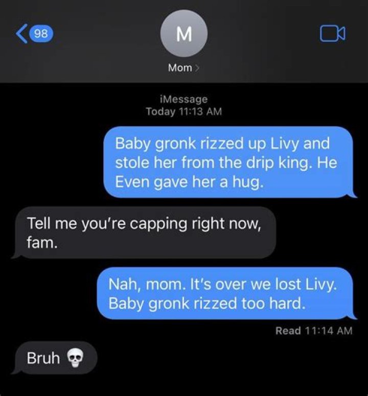 Baby Gronk Rizz texts with Mom Baby Gronk Rizz King, Livvy Just