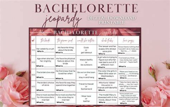 Bachelorette Party 15 Questions for the Groomtobe to Etsy