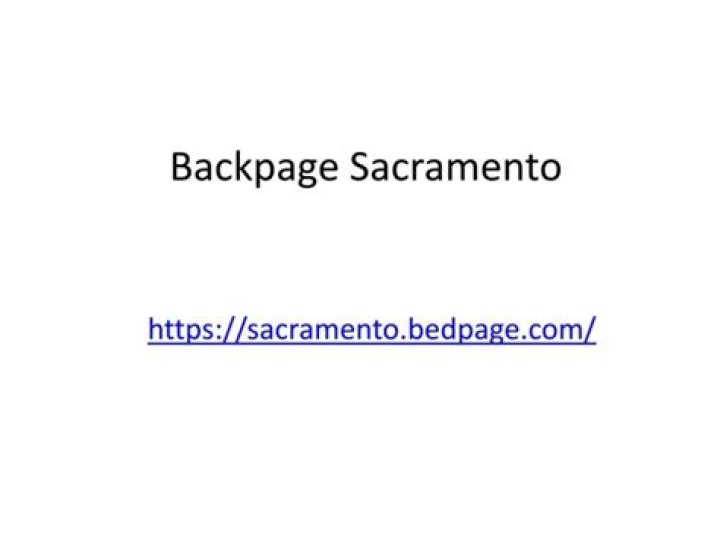 Backpage sacramento