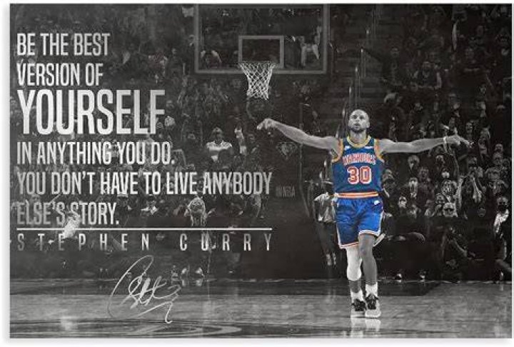Basketball Motivation Quote Poster Stephen Curry Golden State Warriors