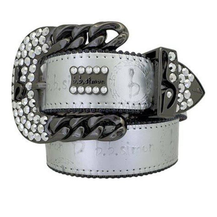 B.B. Simon NEW L (32) b.b. simon Belt Black Purple Swarovski Crystal