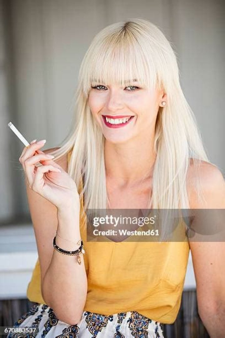 Beautiful blonde smoker Smoking Hotties