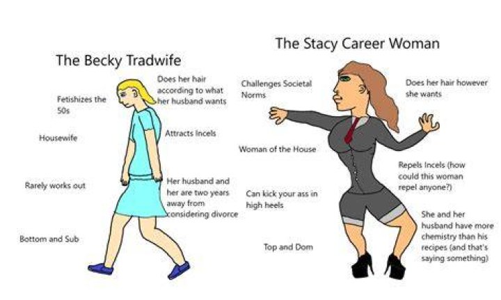Becky Tradwife vs Stacy Career Woman by syppy1 on DeviantArt