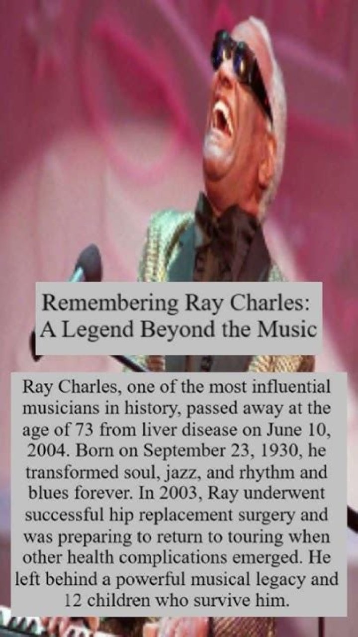 Beyond Ray Charles' 75M Legacy, His 12 Children Are Following In His