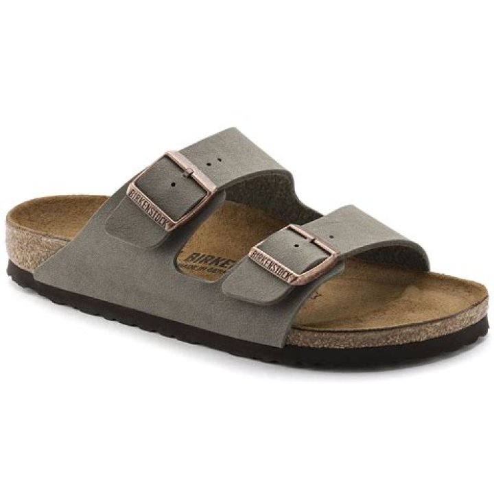 Birkenstock Arizona Birkibuc BirkoFlor Nubuck In Mocha