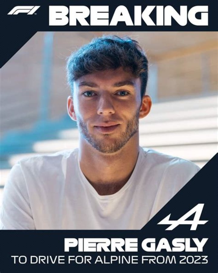 BREAKING NEWS Pierre Gasly to join Alpine in 2023 —