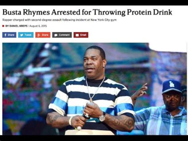 Busta Rhymes Arrested for Throwing a Protein Shake at Gym Employee E