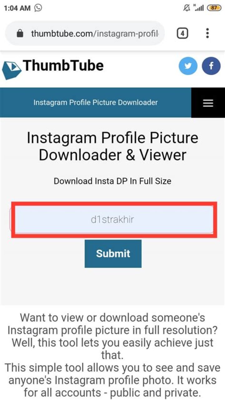 Cara save foto profil ig