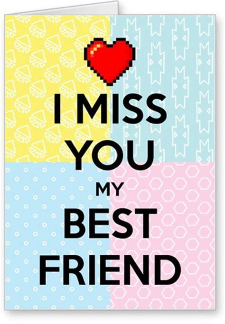 CARD GREETING FRIEND FRIENDSHIP MISS YOU SPEECH BUBBLE CL1523