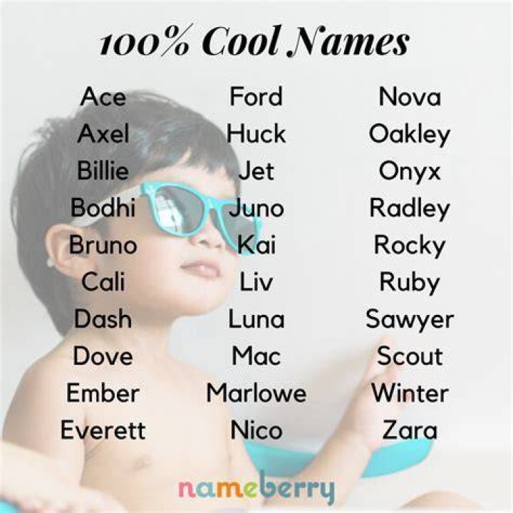 Certified cool baby names &mdash; these names exude awesome babynames 
