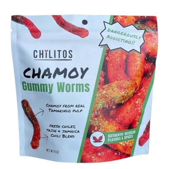 Chamoy Chile Sour Gummy Worms Chamoy Candy Tajin Candy Etsy