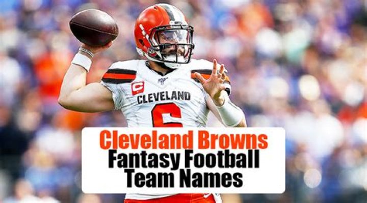 Cleveland Browns Fantasy Football Team Names (2022)