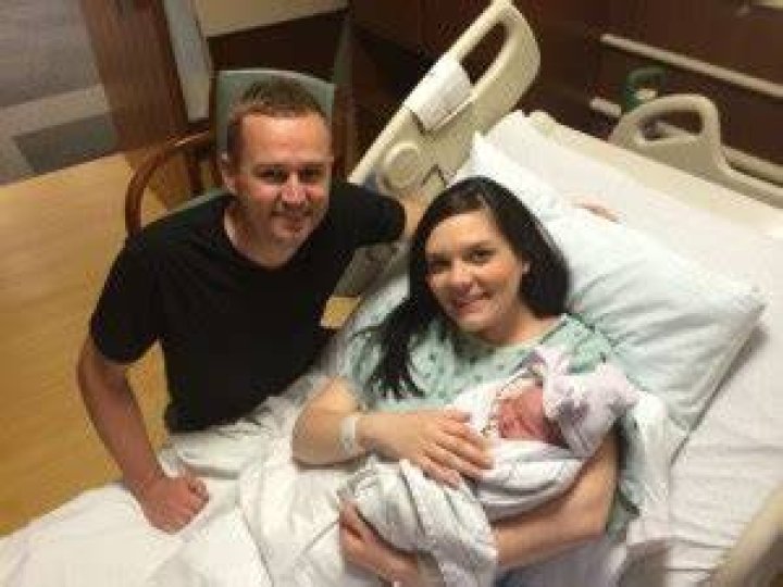 Crampton, Stephanie Laski parents of baby girl