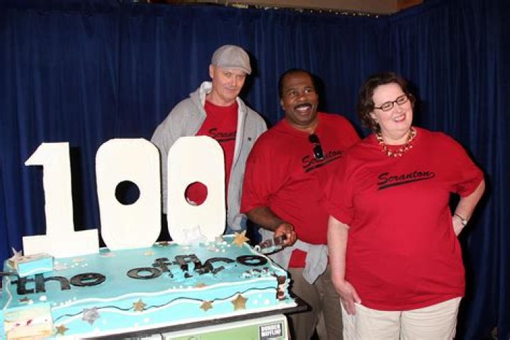 Creed Bratton Leslie David Baker and Phyllis Smith 100th Episode of The