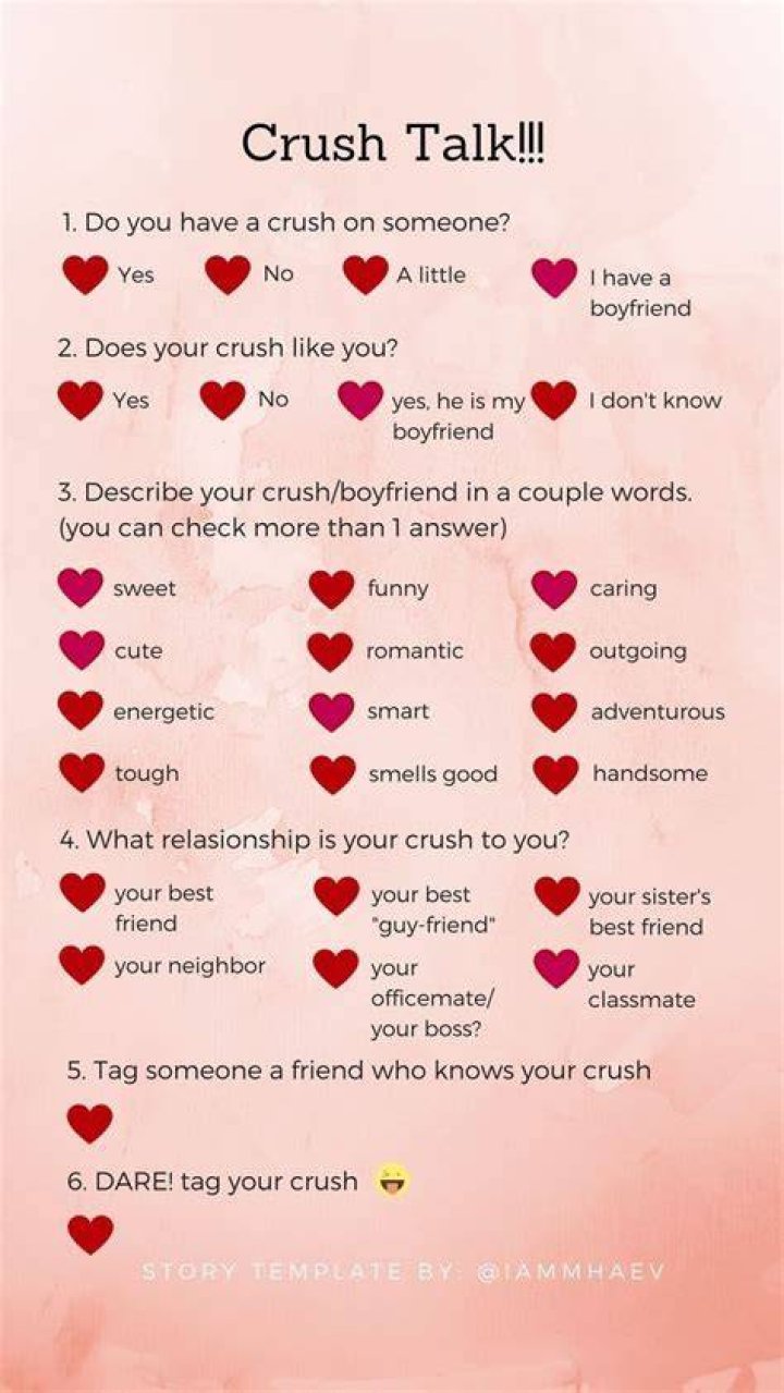 Crush Talk Instagram Story Template Snapchat Question Game, Snapchat