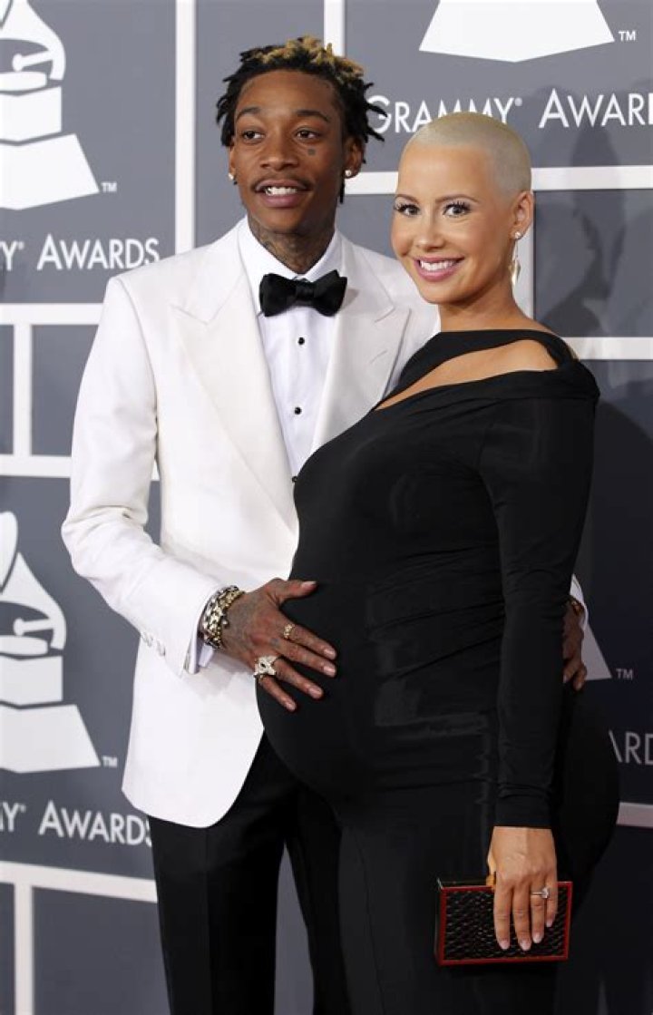 Cuddles with Mommy Amber Rose kept her son Sebastian close as they