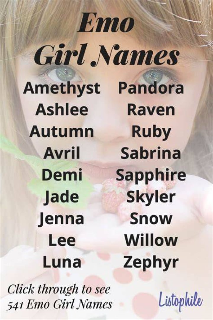 Cute, Unique Emo Girl Names Naming Ideas for an Emo Girl Pet Names