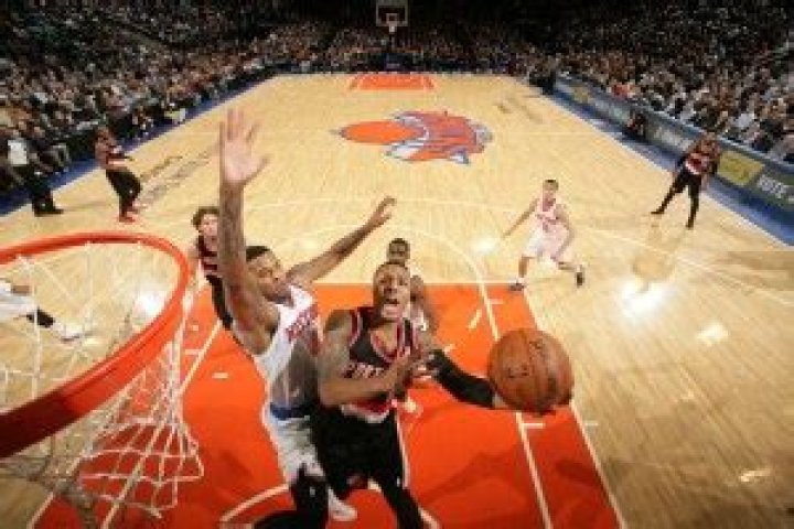 Damian Lillard attacking the rim at Weber State University // Sentinel