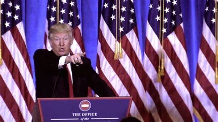 Donald Trump&rsquo;s press conference video has an accidental