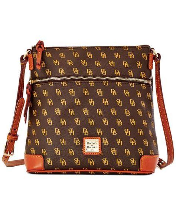 Dooney & bourke Gretta Signature Satchel in Blue (NAVY) Lyst