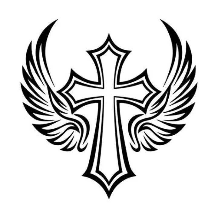 Download Cross Wings Tattoo RoyaltyFree Stock Illustration Image Pixabay