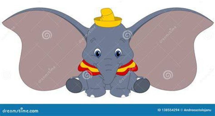 Dumbo Clipart Animal, Big Ears Elephant, Cute, Disney, Dumbo