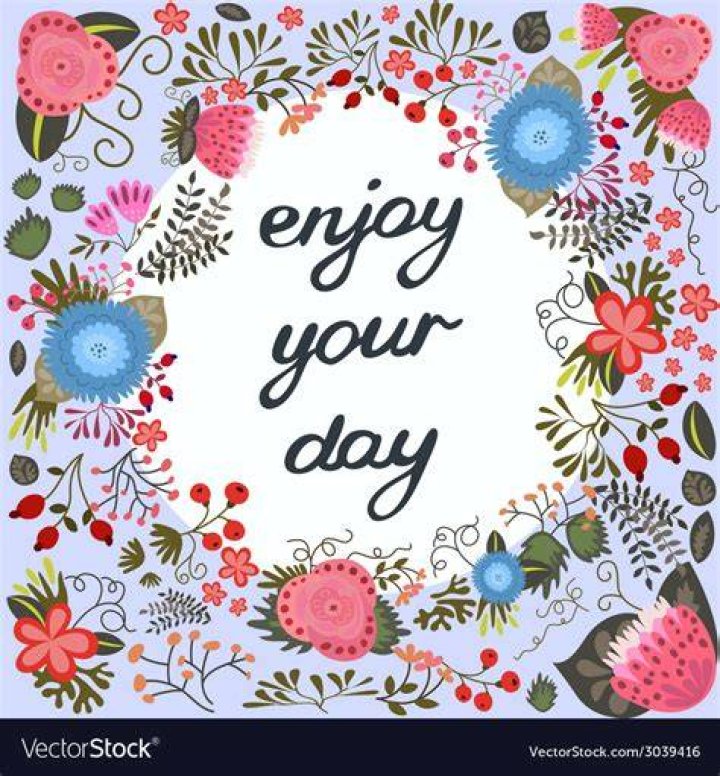 Enjoy your day inspirational card Royalty Free Vector Image