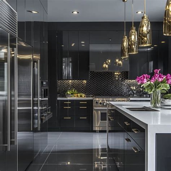 Extra tall backsplash adds style in 2021 Powder room design, Custom