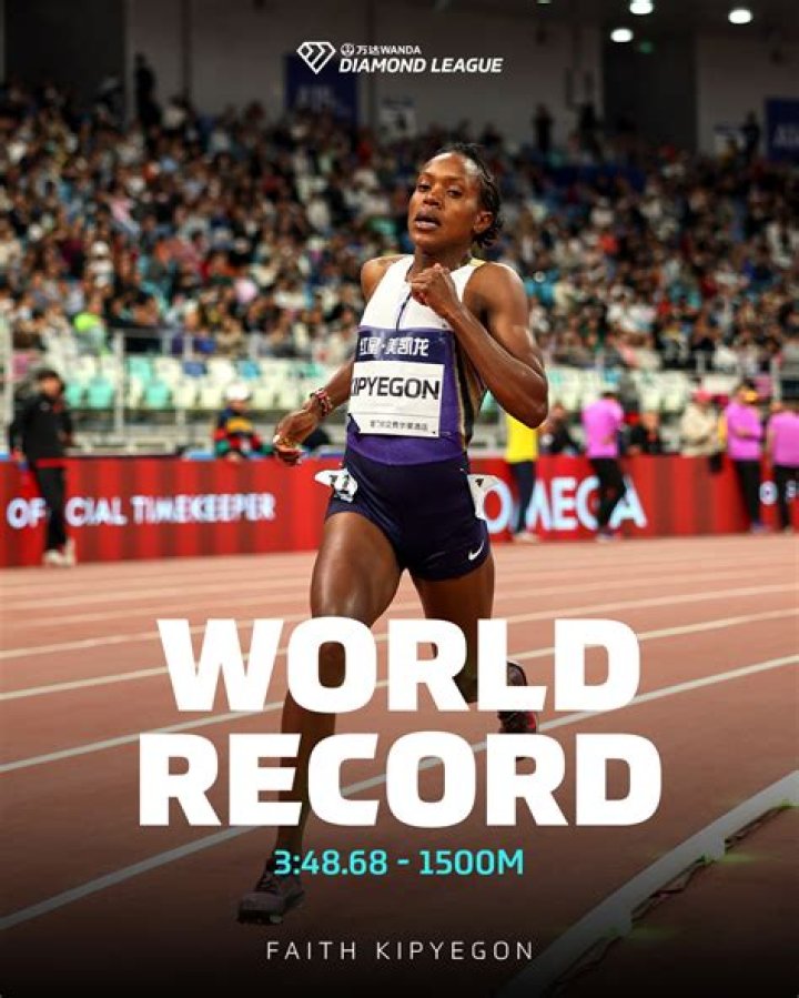 Faith Kipyegon seizes 1,500m world record at Florence Diamond League